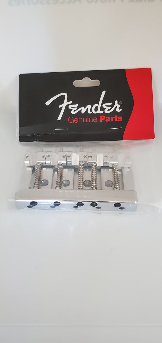 Fender Hi-Mass Bass Bridge Narrow 5 Str. Brass Saddles « Bridge