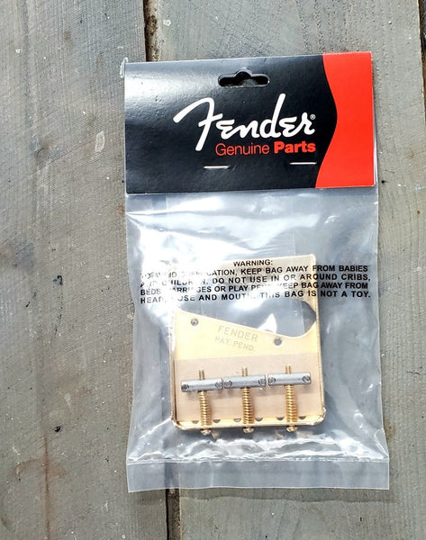 Fender 099-0806-200 American Vintage Telecaster 3-Saddle Bridge Assembly with Chromed-Brass Saddles