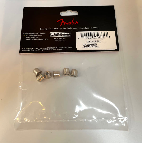 Modern Style Tele String Ferrules - Chrome