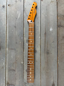 Roasted Maple Tele Neck, 22 Jumbo Frets, 12," Pau Ferro, Flat Oval Shape