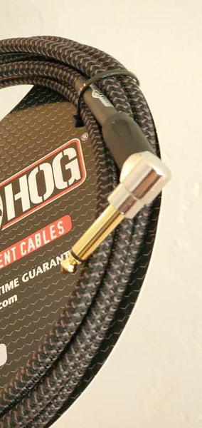 Pig Hog PCH10BK 10 ' 1/4 to  Angle Instrument cable