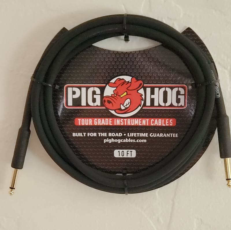 Pig Hog PH10 Black 10' Instrument cable
