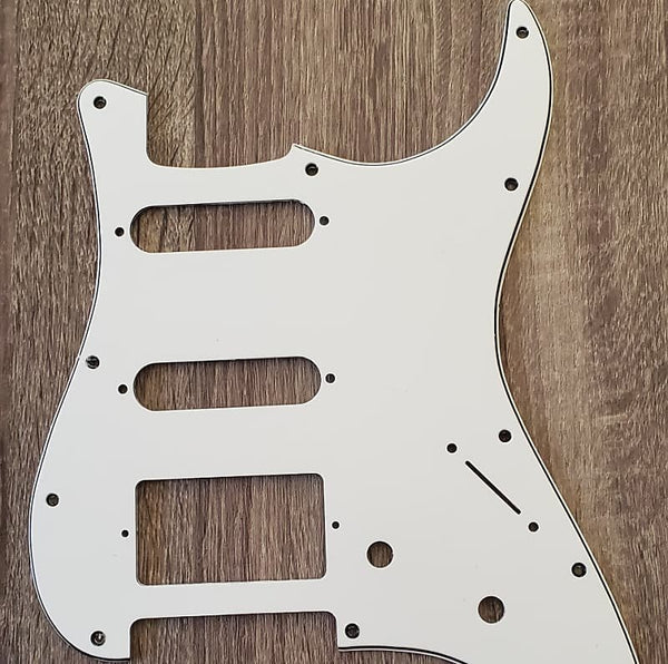 TGPS Strat Style White/Black/White Pickguard