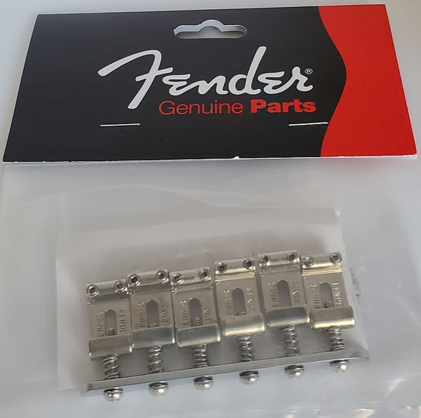 Fender Strat American hard-tail vintage bridge no-trem Chrome
