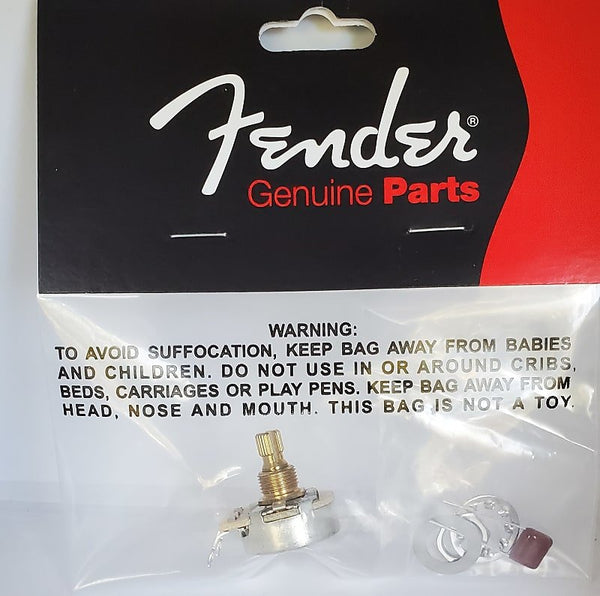 Fender 250k No Load Split Shaft Pot - Chrome