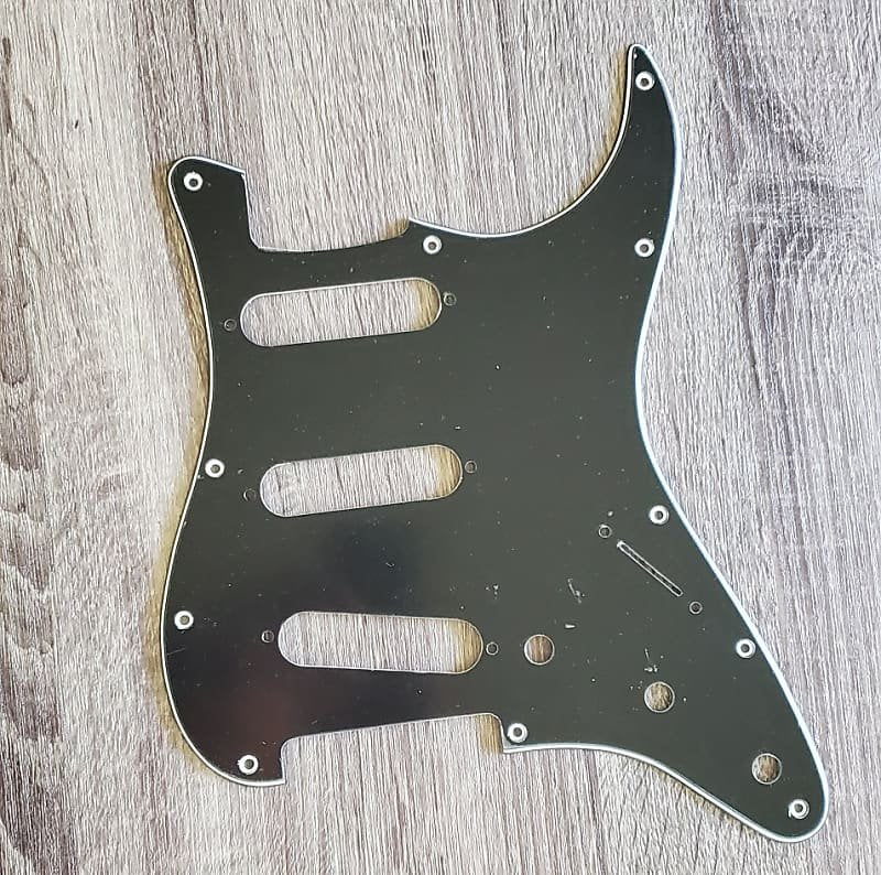 TGPS Strat  style Black S/S/S pickguard