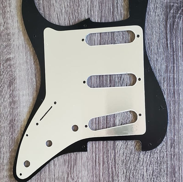 TGPS Strat  style Black S/S/S pickguard