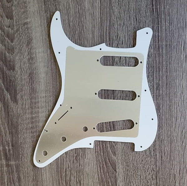 TGPS Strat Style White S/S/S Pickguard