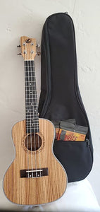 Grape Ukulele 24" Concert with gig bag & strings Zebrawood