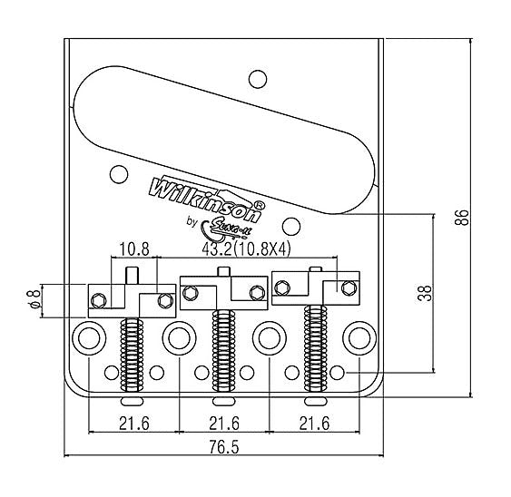 Wilkinson WTB Classic Tele Bridge - Chrome