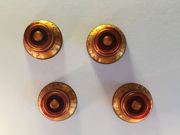 Gibson Style  Amber Bell knobs (4)