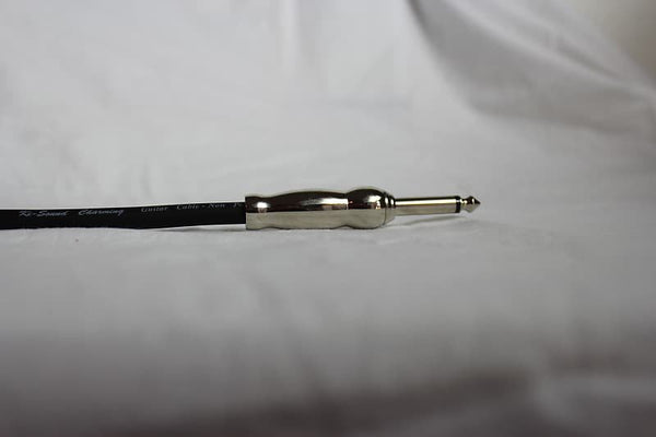 TGPS Guitar 20' Cable 1/4" Right Angle to Straight Black