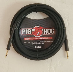 Pig Hog PH25 Black 25' Instrument cable