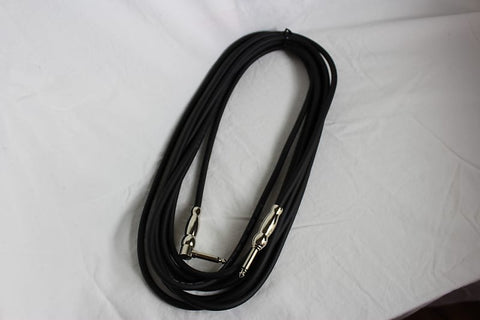 TGPS Guitar 20' Cable 1/4" Right Angle to Straight Black
