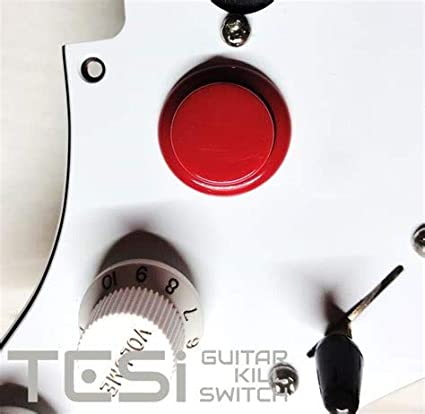 Taster 12v Tesi Dito Snap-In Arcade Knopf – 24 Mm, Momentan-Taster, Rot, Als Kill Switch Für Gitarre Momentary Switch